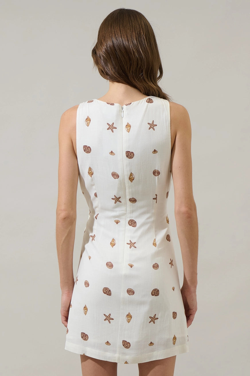 Beach Shell Wrap Dress