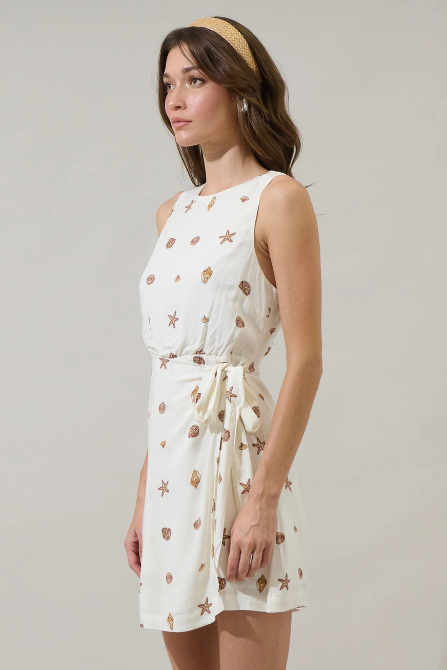Beach Shell Wrap Dress
