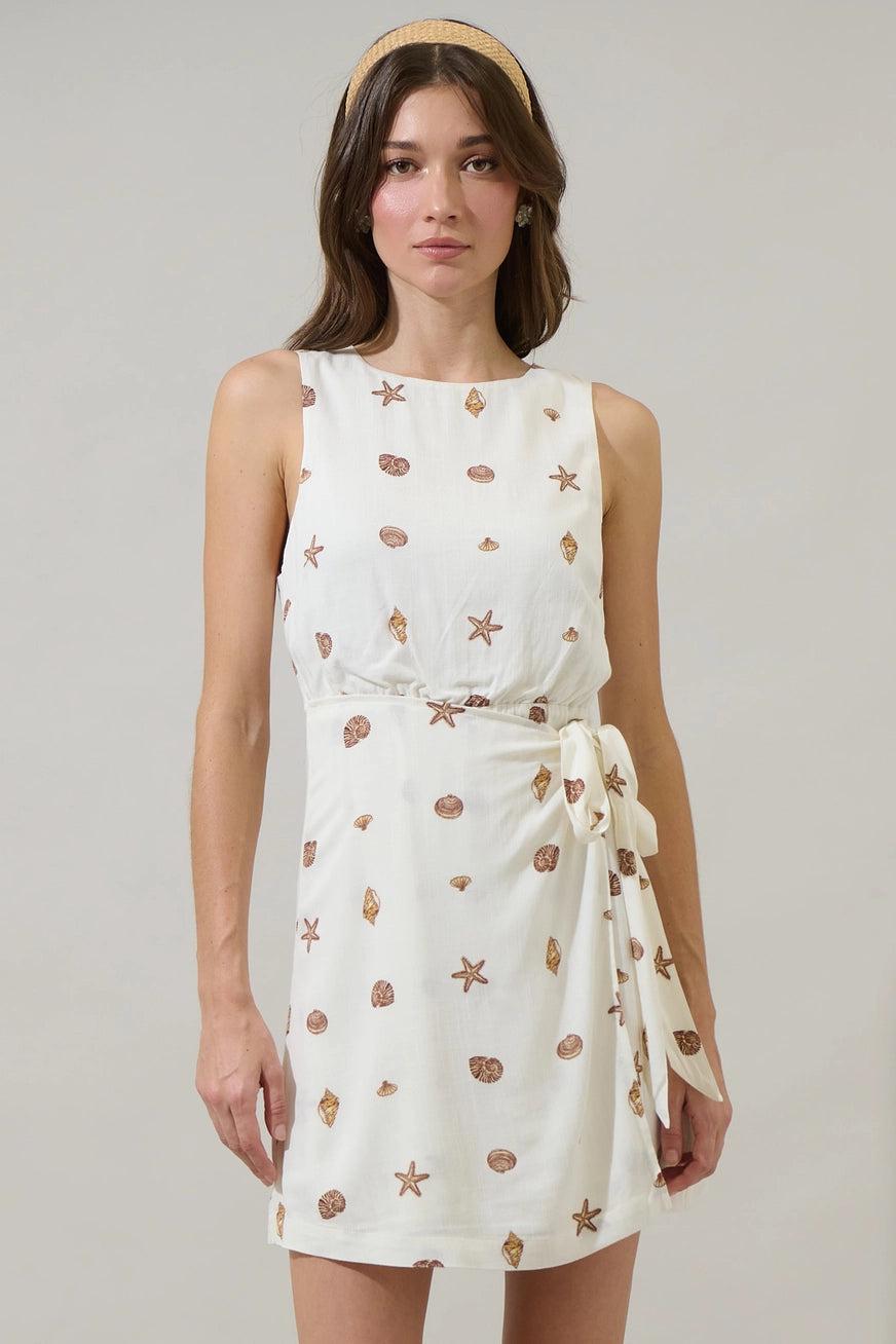 Beach Shell Wrap Dress