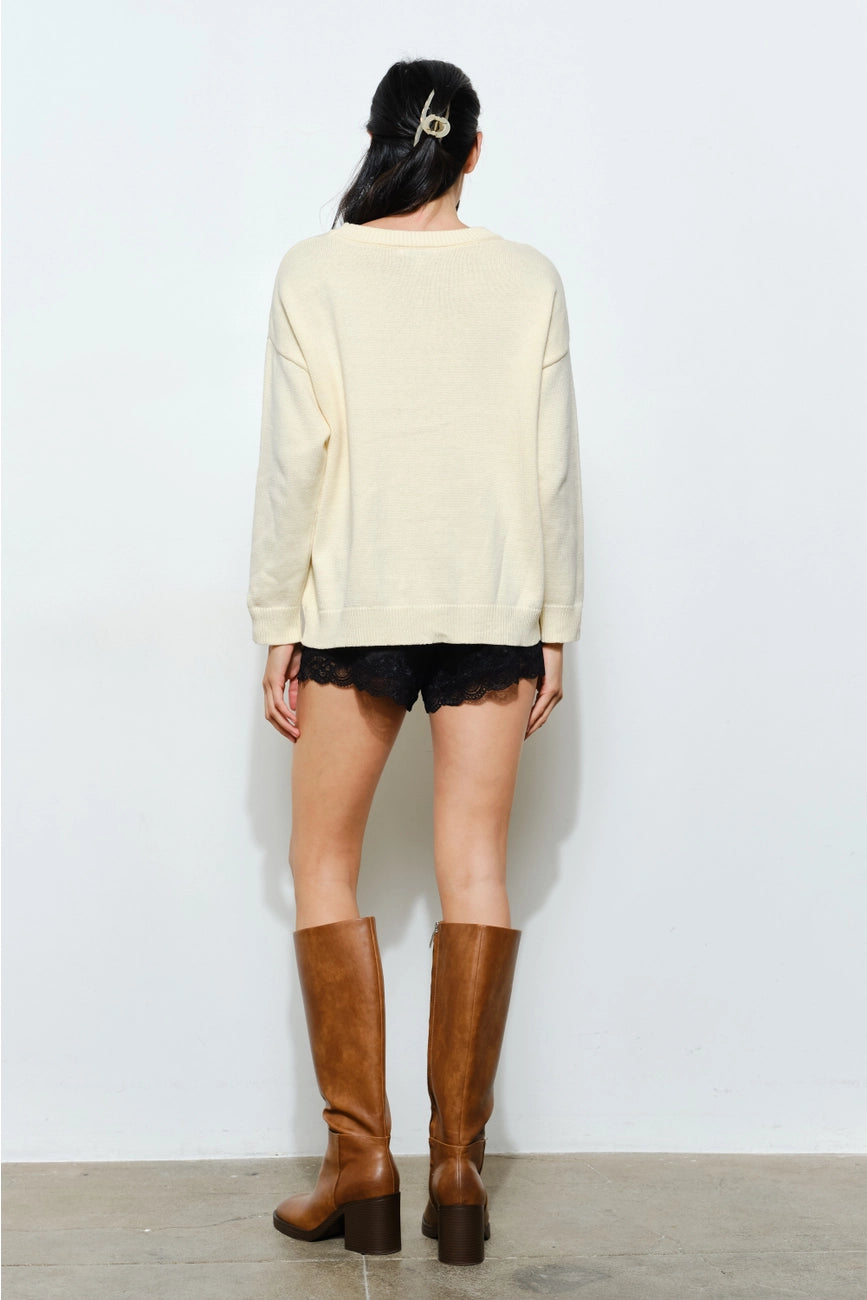 Beaded Martini Sweater