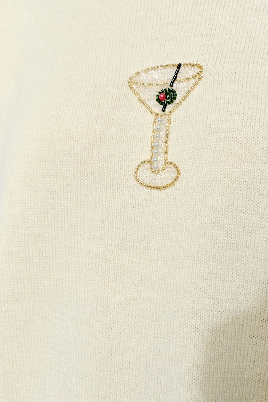 Beaded Martini Sweater