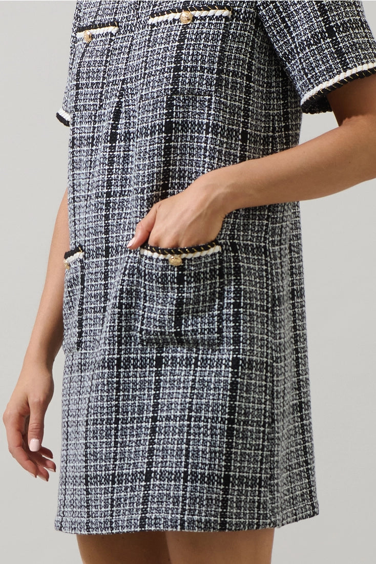 Black & White Tweed Dress