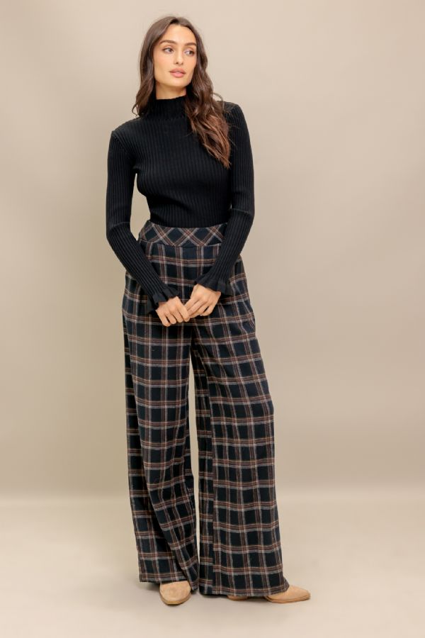 Black Plaid Pants