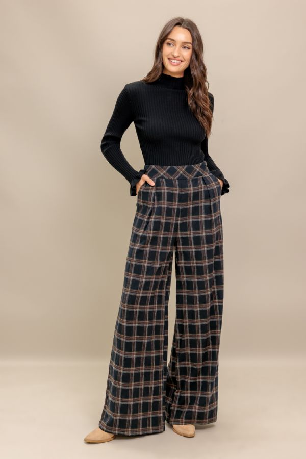 Black Plaid Pants