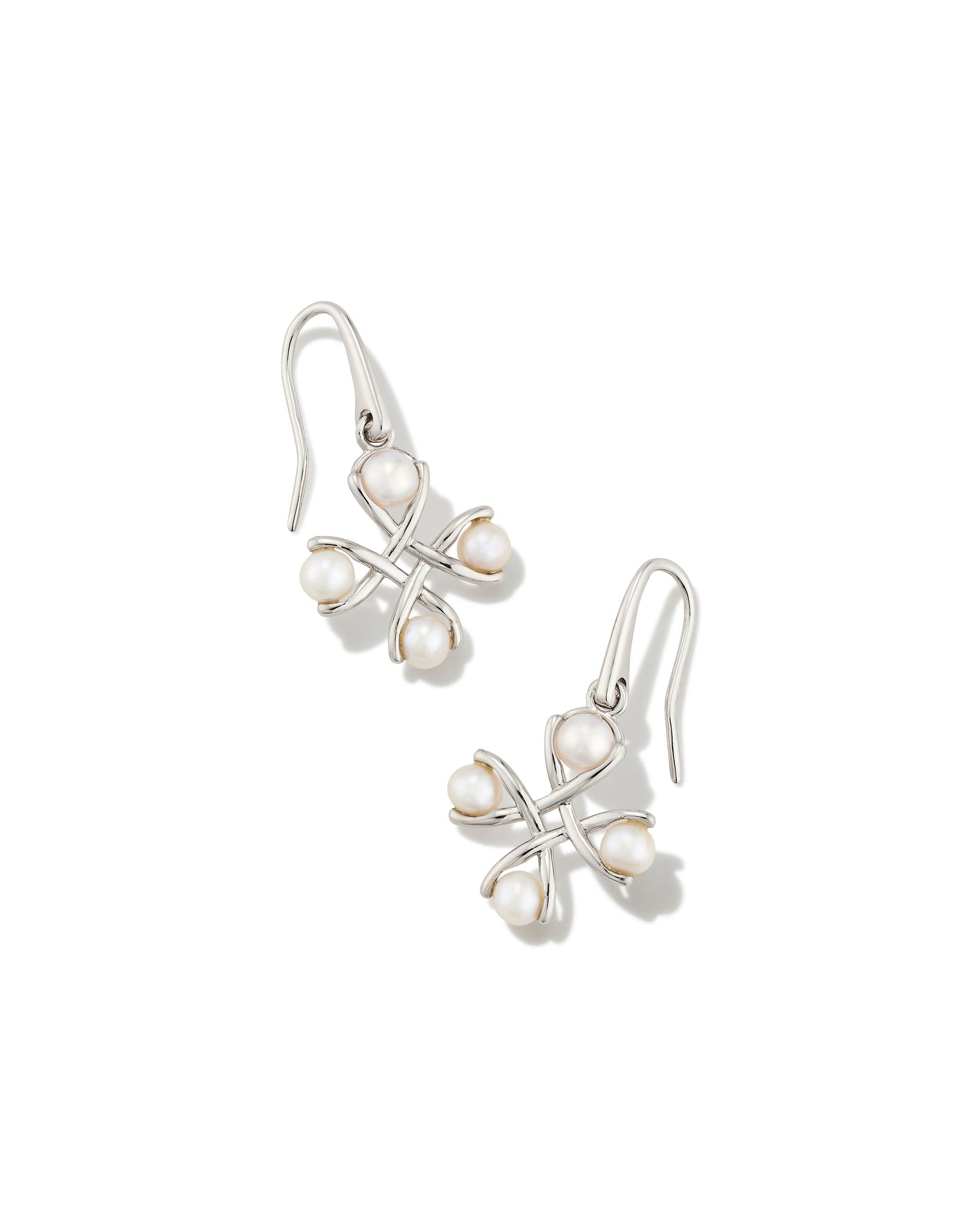 Kendra Scott Everleigh Pearl Drop Earrings Silver