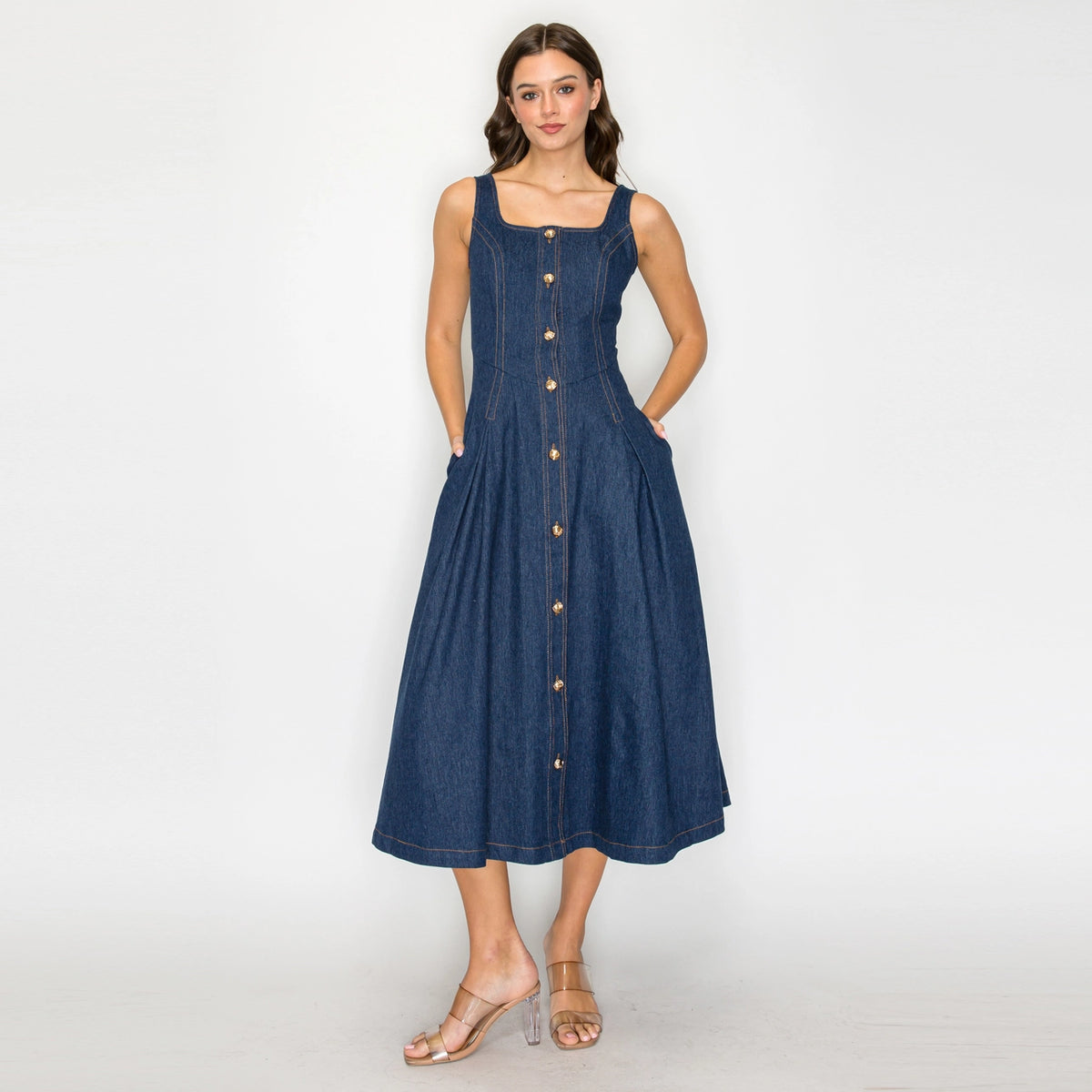 Denim Midi Dress