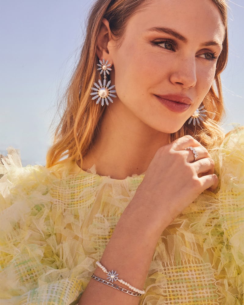 Kendra Scott Cailin Silver Crystal Band Ring in White Crystal
