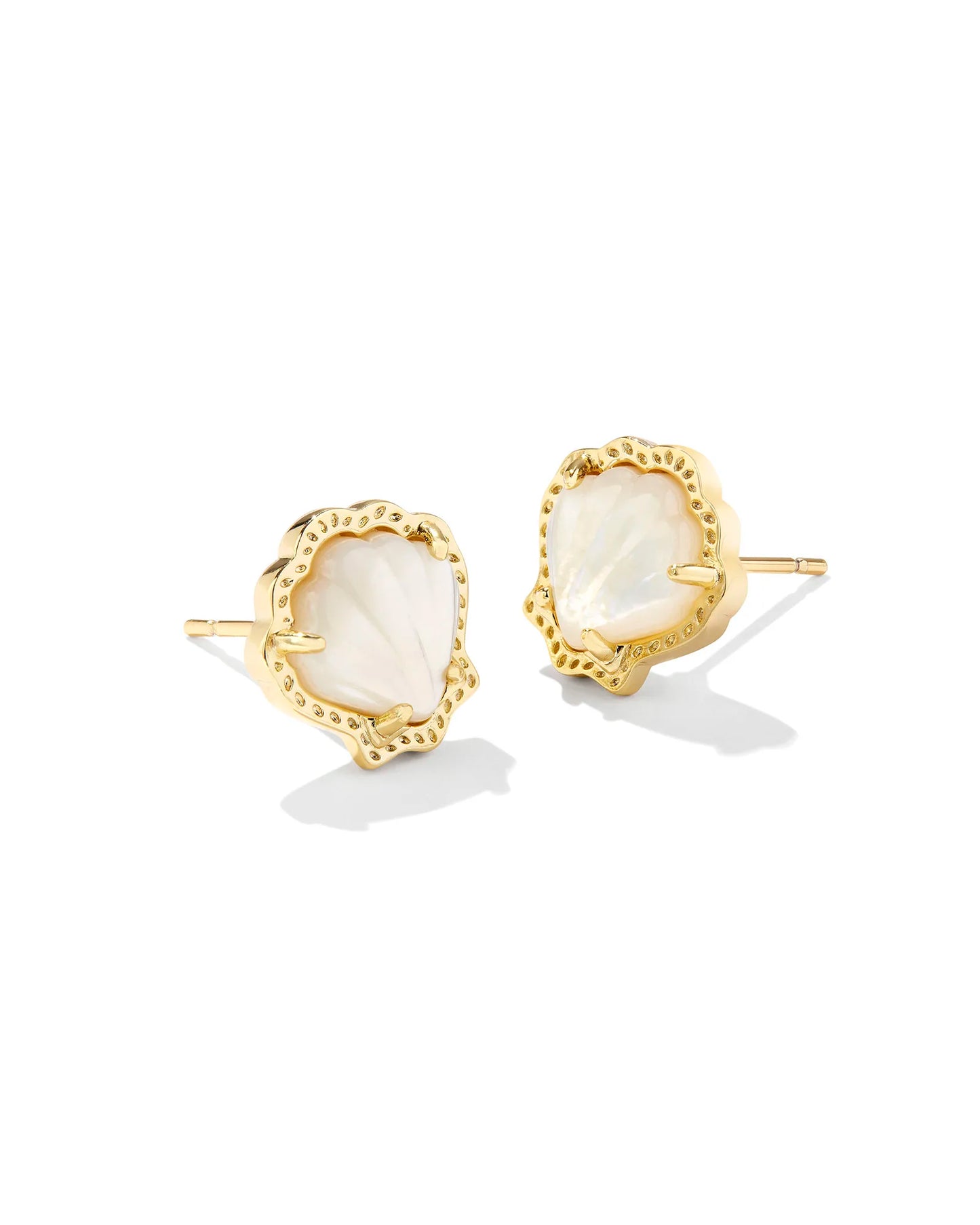 Kendra Scott Brynne Shell Stud Earrings Ivory Mother-of-Pearl