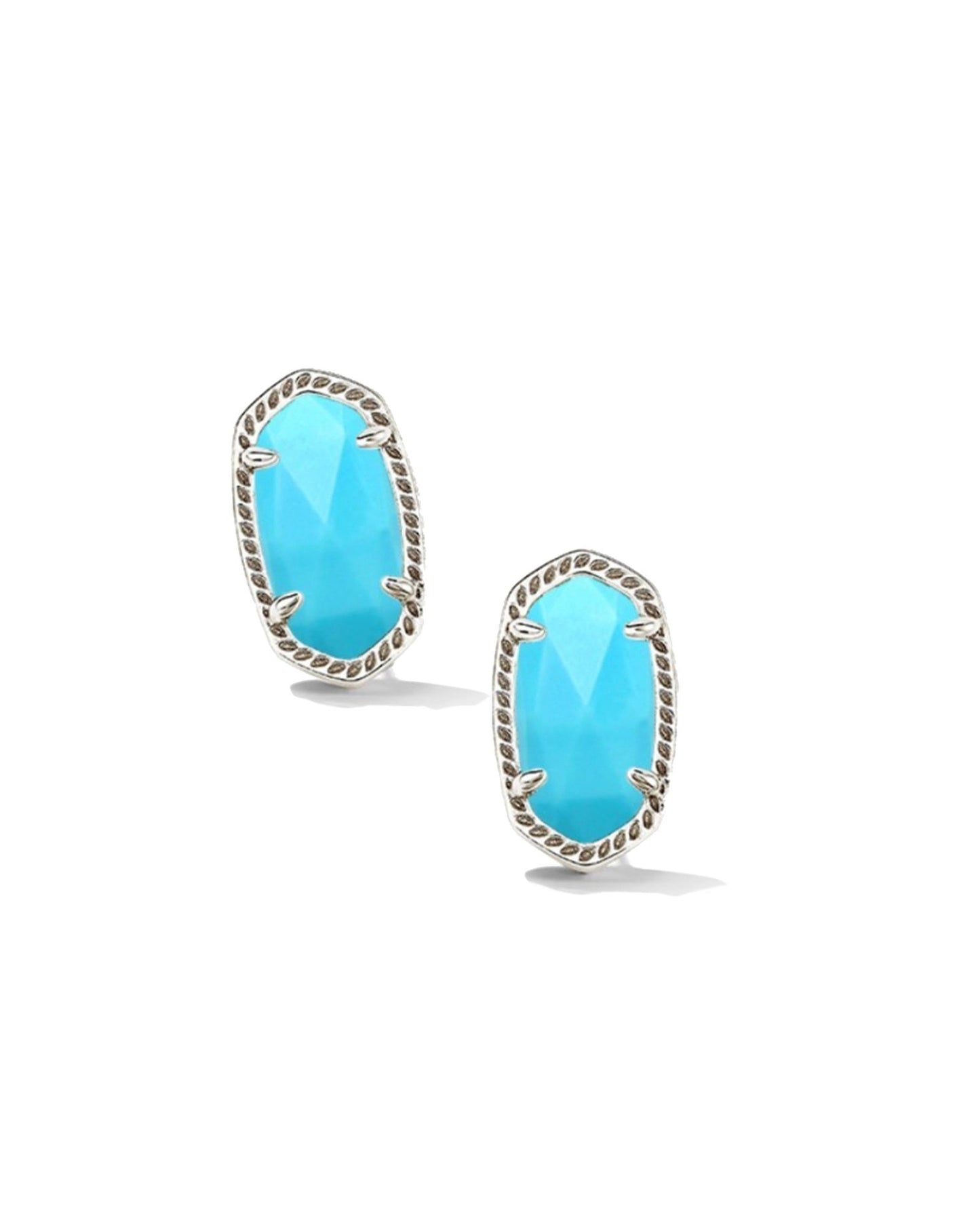Kendra Scott Ellie Stud Earring Silver Turquoise Magnesite