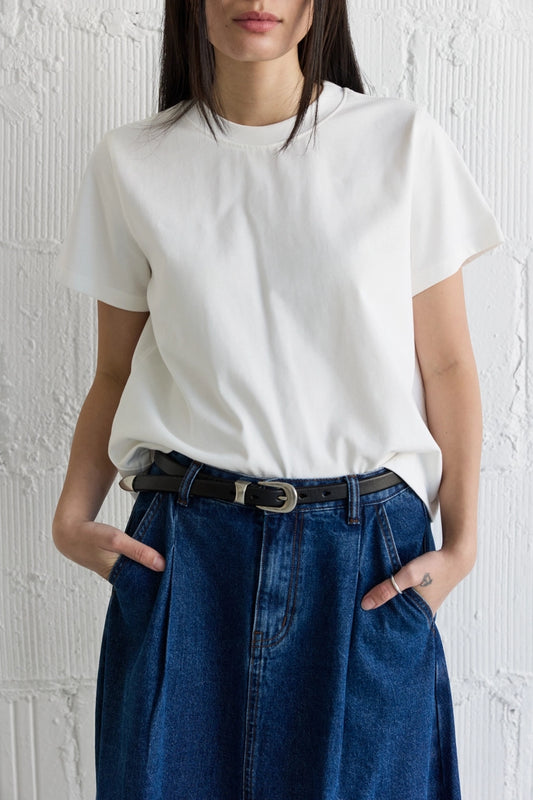 Cropped White Boxy Tee
