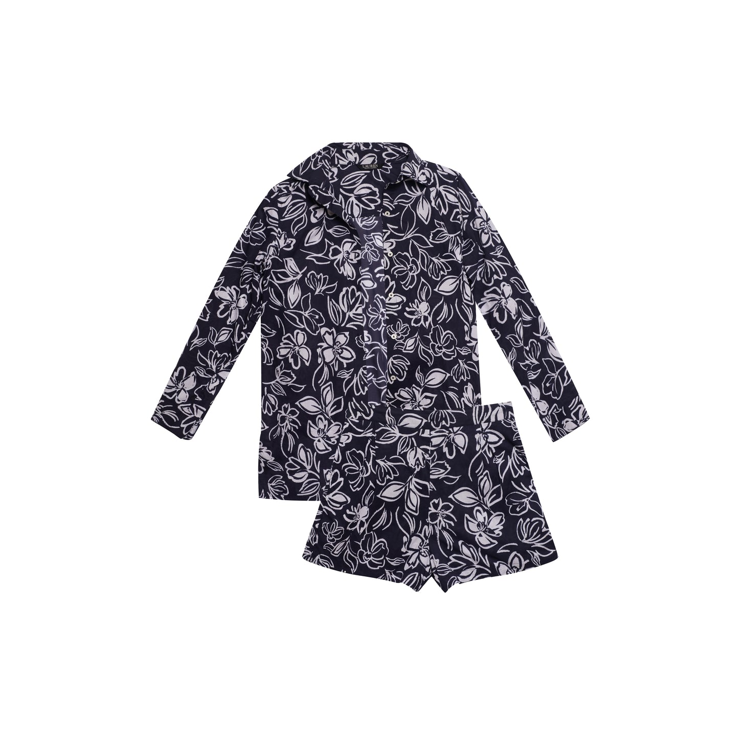 Lauren Ralph Lauren Printed Shirt and Short Set
