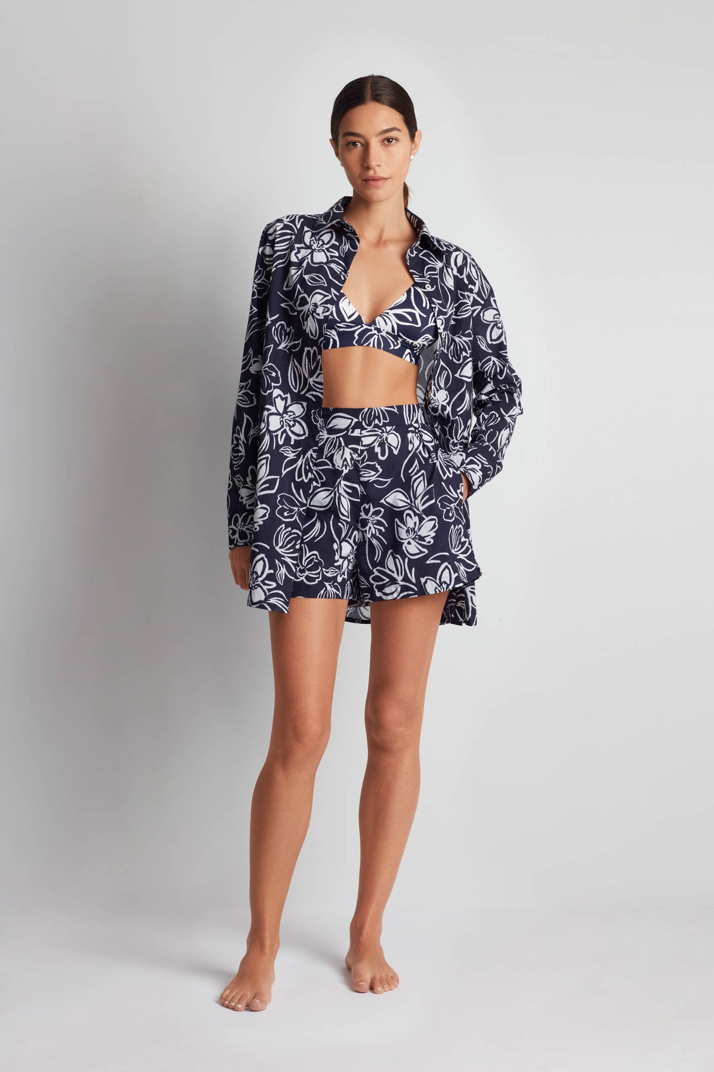 Lauren Ralph Lauren Printed Shirt and Short Set
