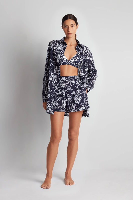 Lauren Ralph Lauren Printed Shirt and Short Set