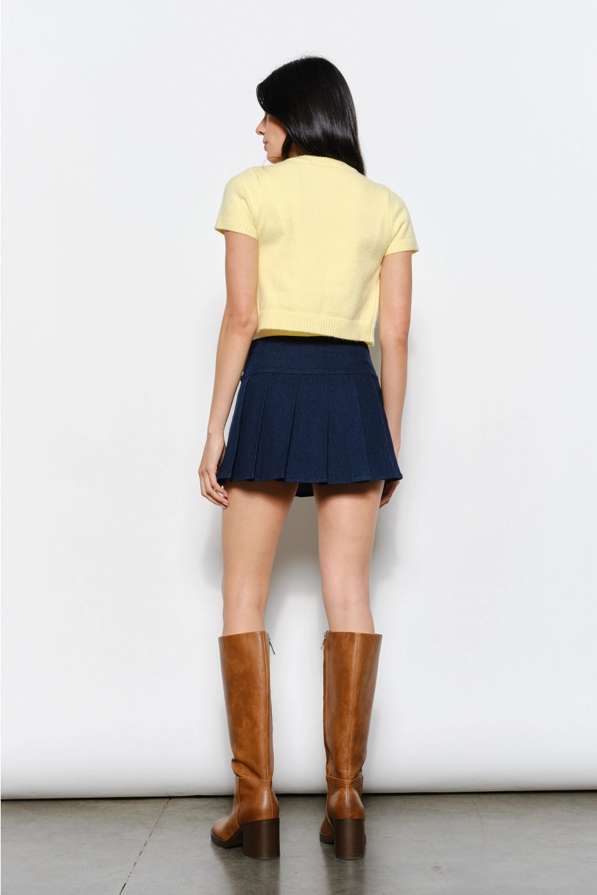 Butter Yellow Short Sleeve Cardigan