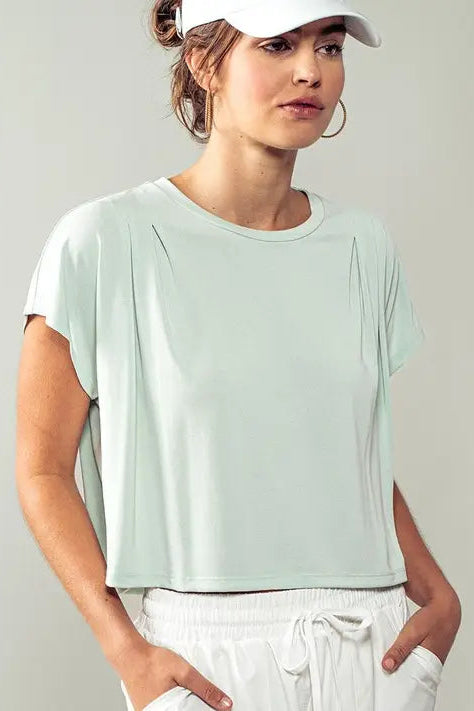 Mint Cap Sleeve Tee