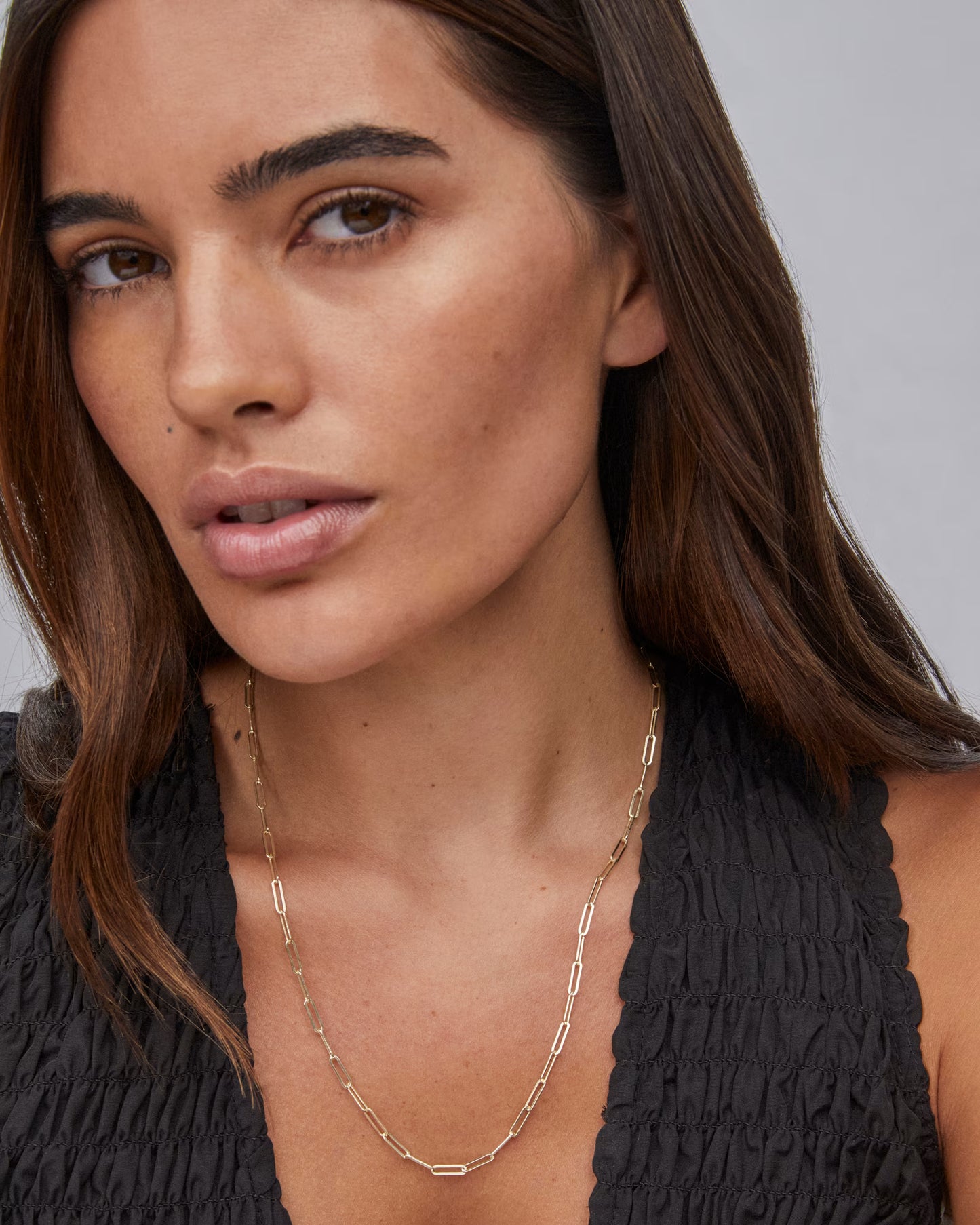 Kendra Scott Courtney Paperclip Necklace in Gold