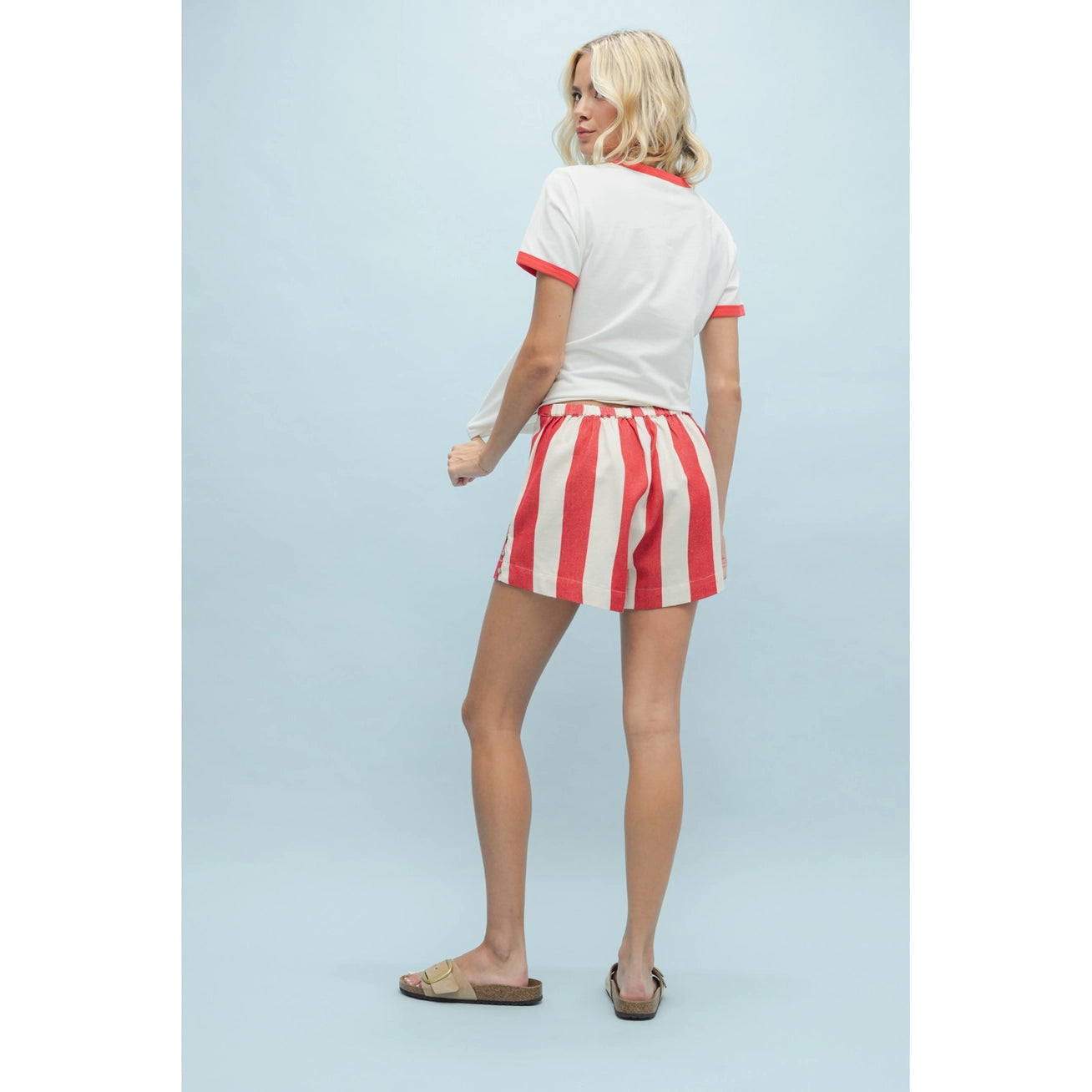 Red Striped Shorts