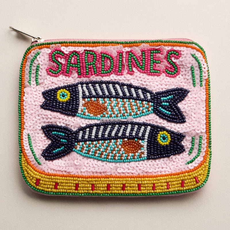 Beaded Sardine Tin Clutch