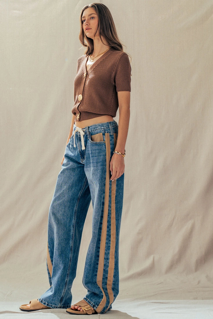 Gold Shell Button Cardigan