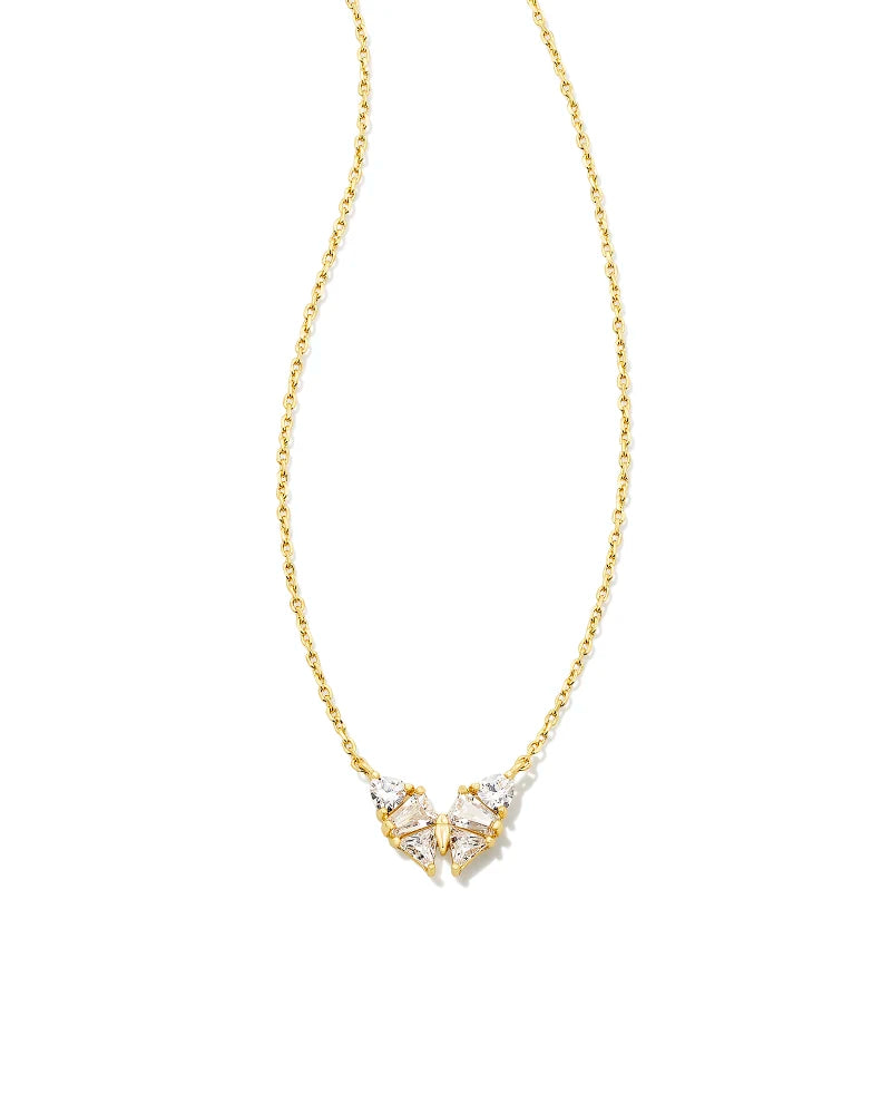 Kendra Scott Blair Butterfly Small Short Pendant Necklace Gold
