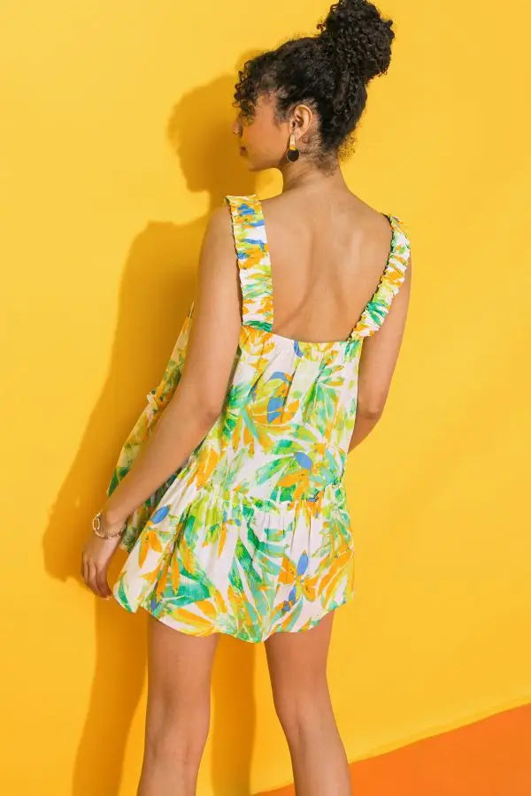 Island Queen Tropical Wide Strap Tank Top