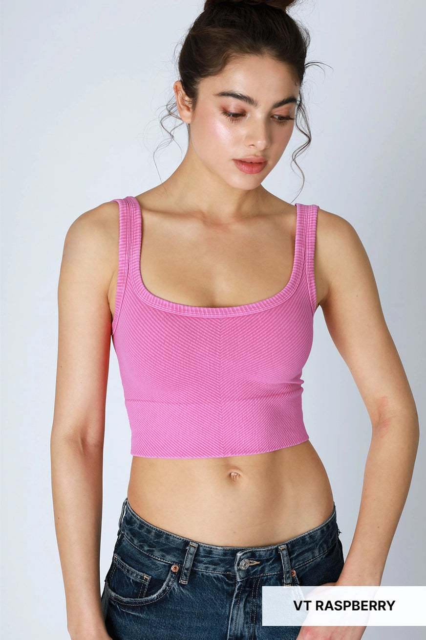 Vintage Stretch Crop Top