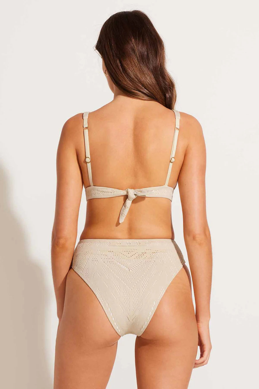 Barcelona High Waist Bottom Natural Calico Crochet