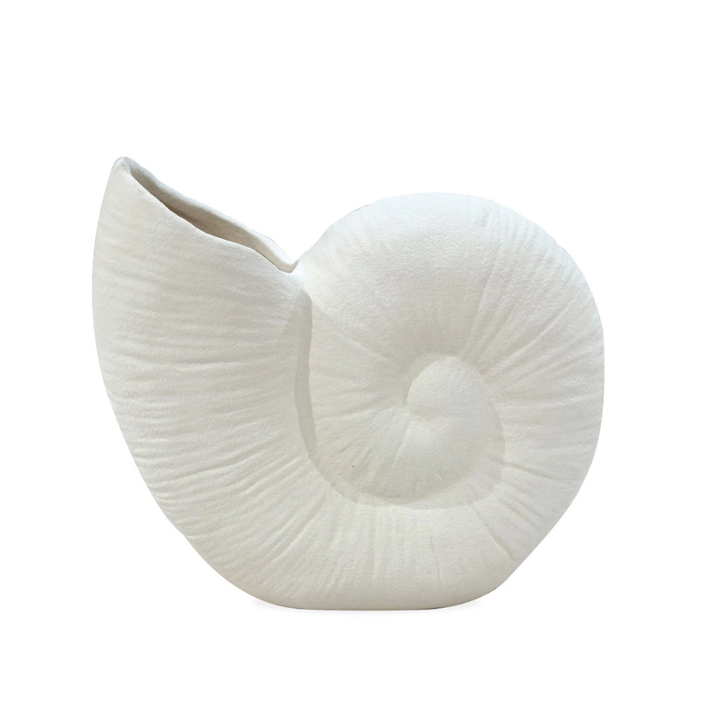 White Shell Ceramic Vase