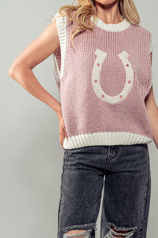 Wild West Horseshoe Sweater Vest