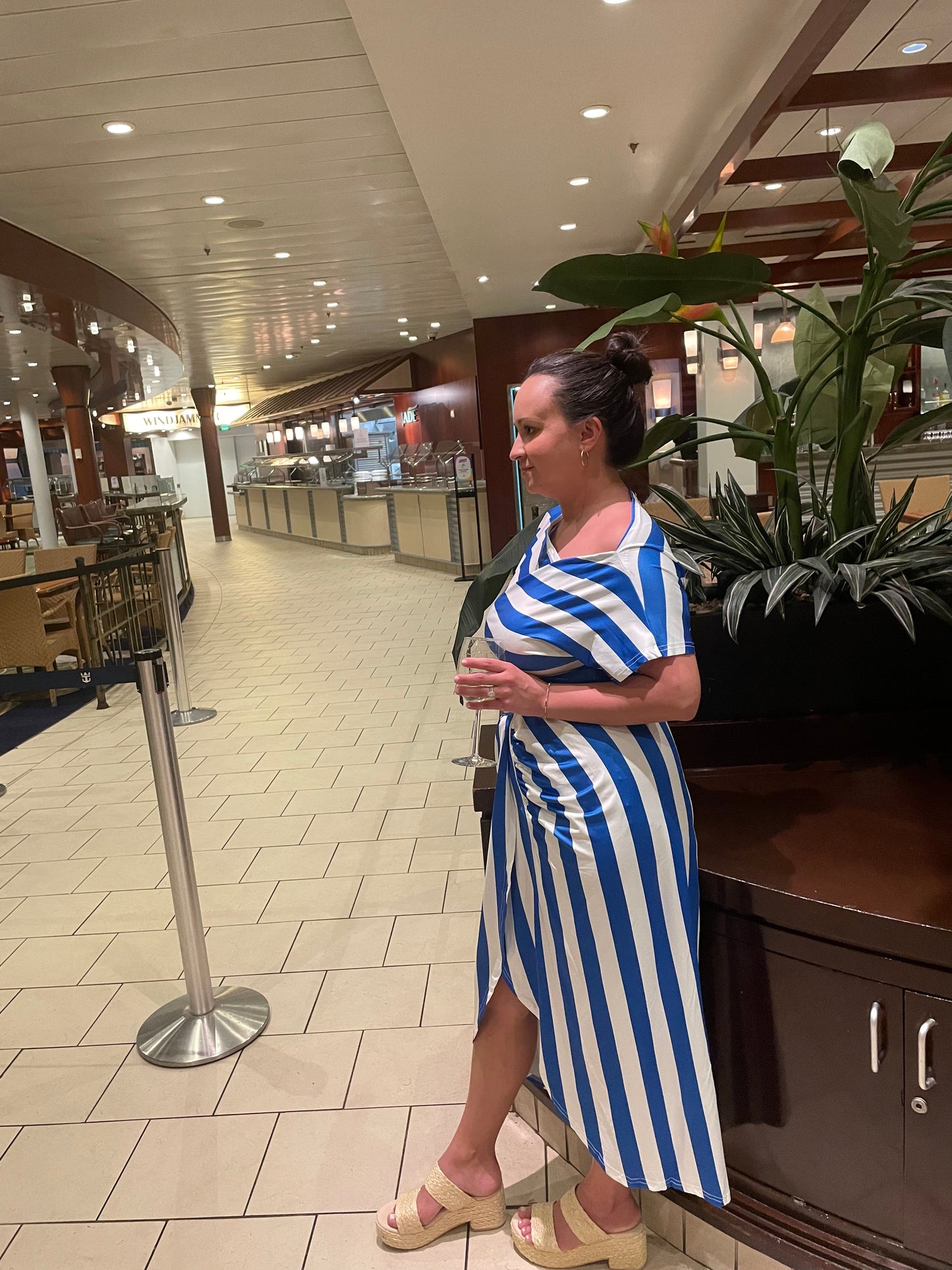 One Shoulder Belted Midi Dress