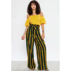 Striped Wide Leg Pants