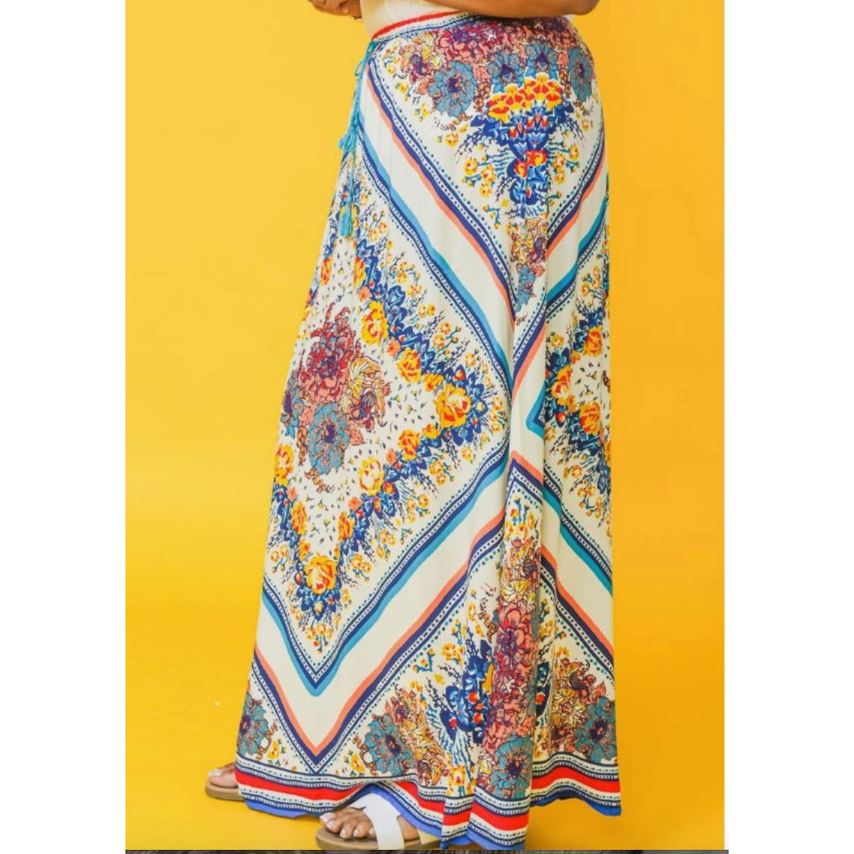 Psychedelic Curvy Fit Maxi Skirt