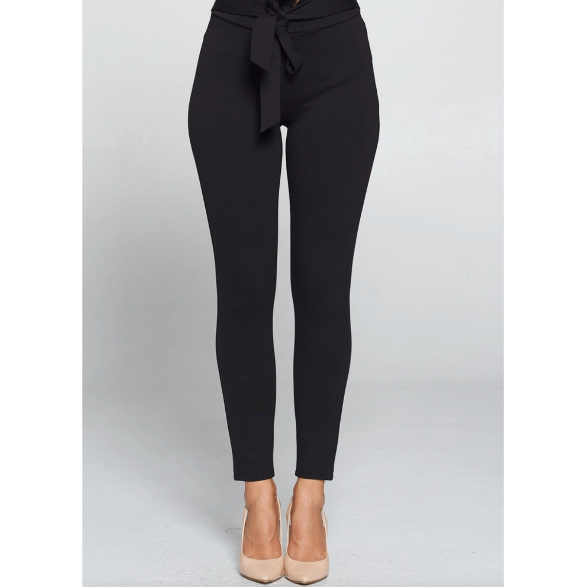 Ribbon Tie Ponte Pants