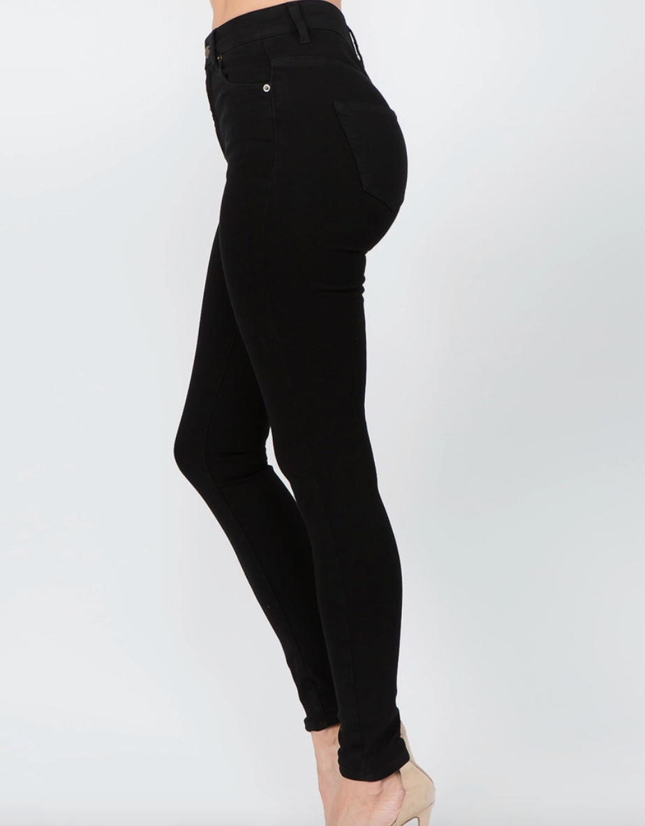 Black Jegging Jeans with Pockets