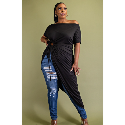 Off The Should Key Hole Curvy Fit Maxi Top