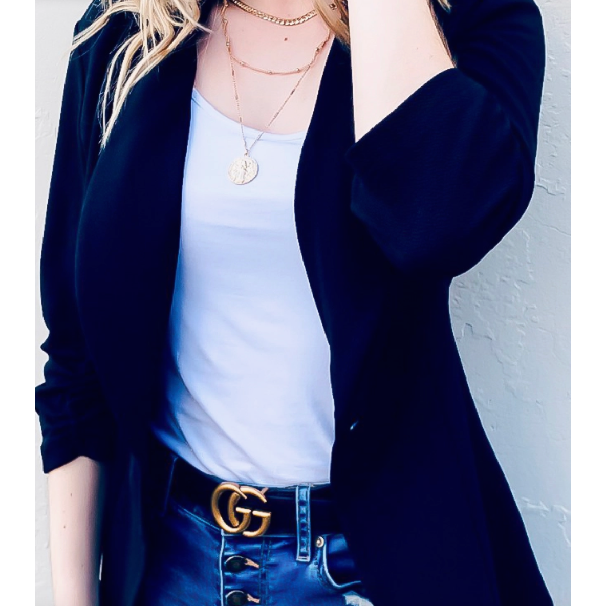 Open Front Blazer Curvy Fit