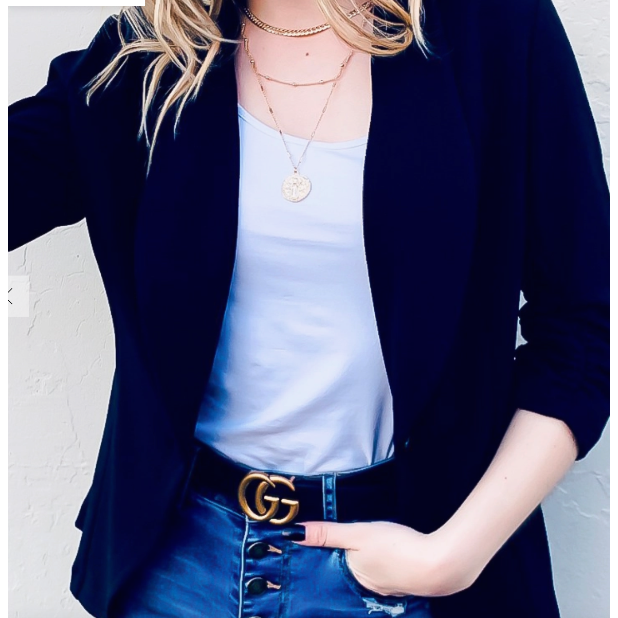Open Front Blazer Curvy Fit