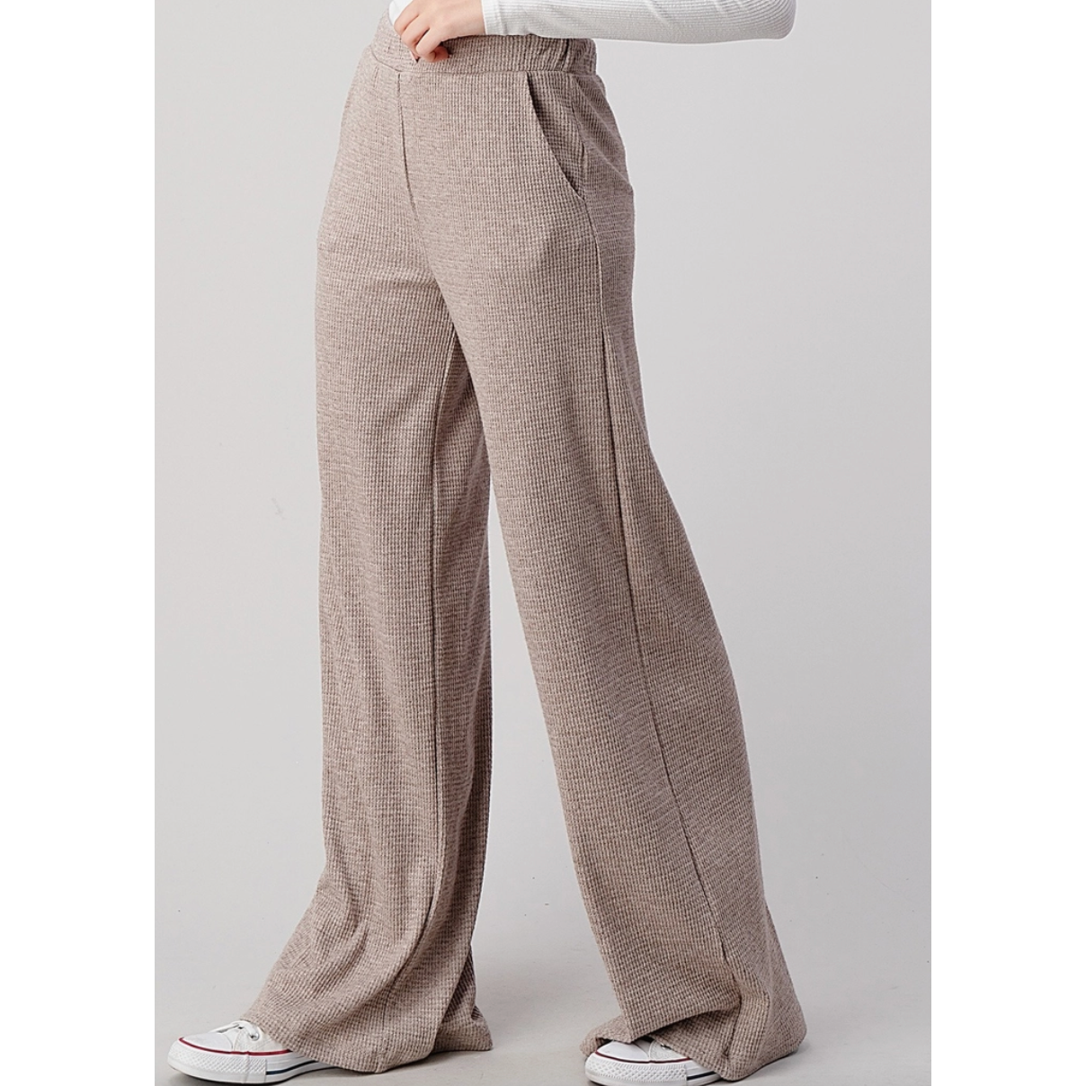 Tan Wide Leg Loungewear Pants