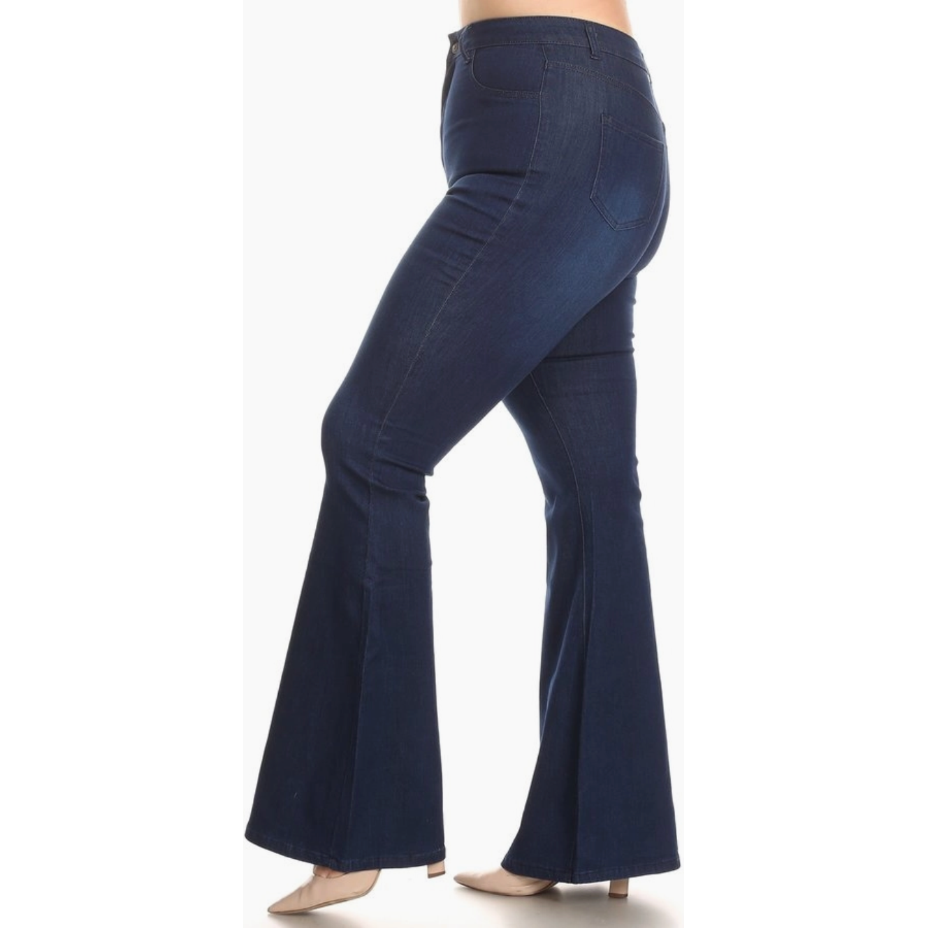 Lilly Curvy Fit High Rise Fitted Bell Bottom Jeans