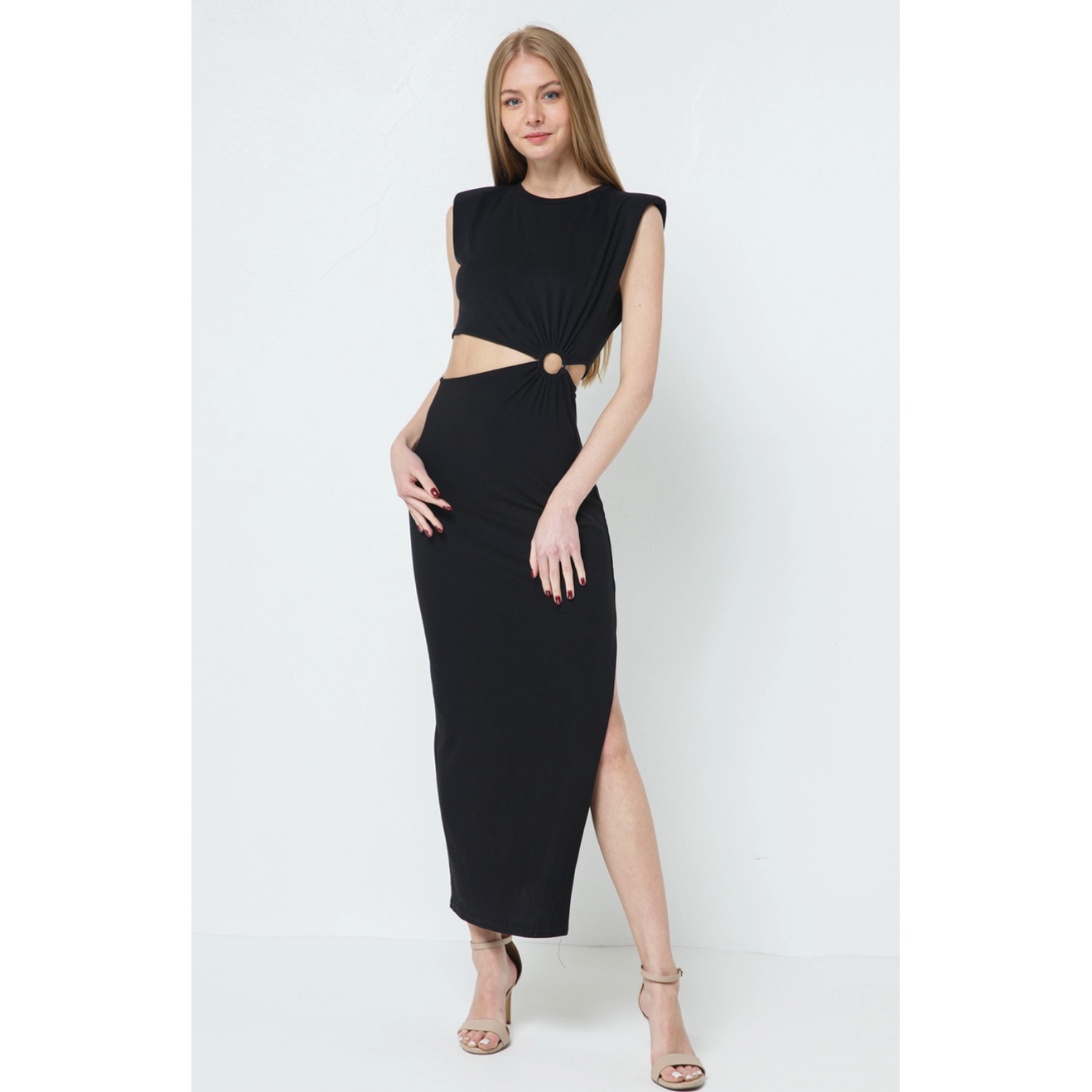 Cut Out Black Tie Dress