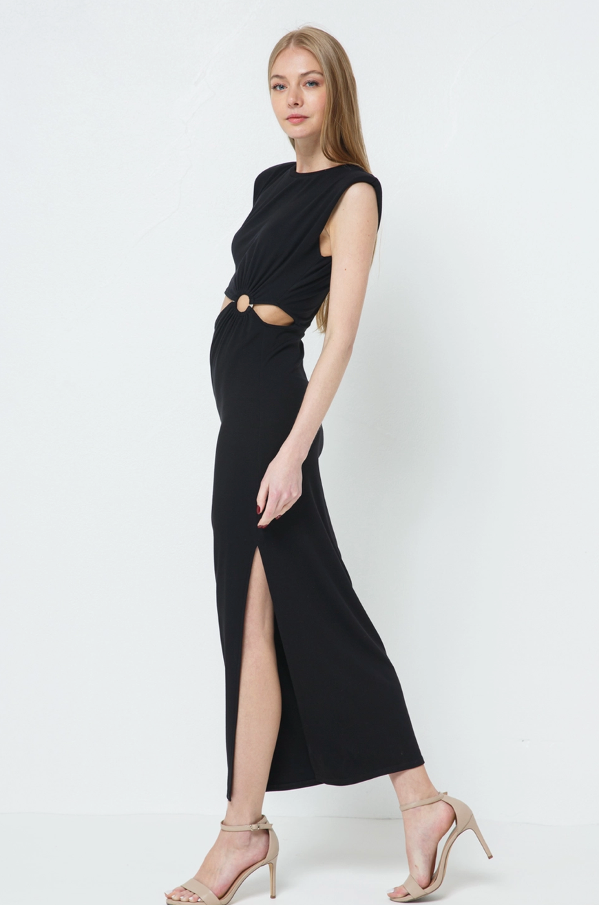 Cut Out Black Tie Dress
