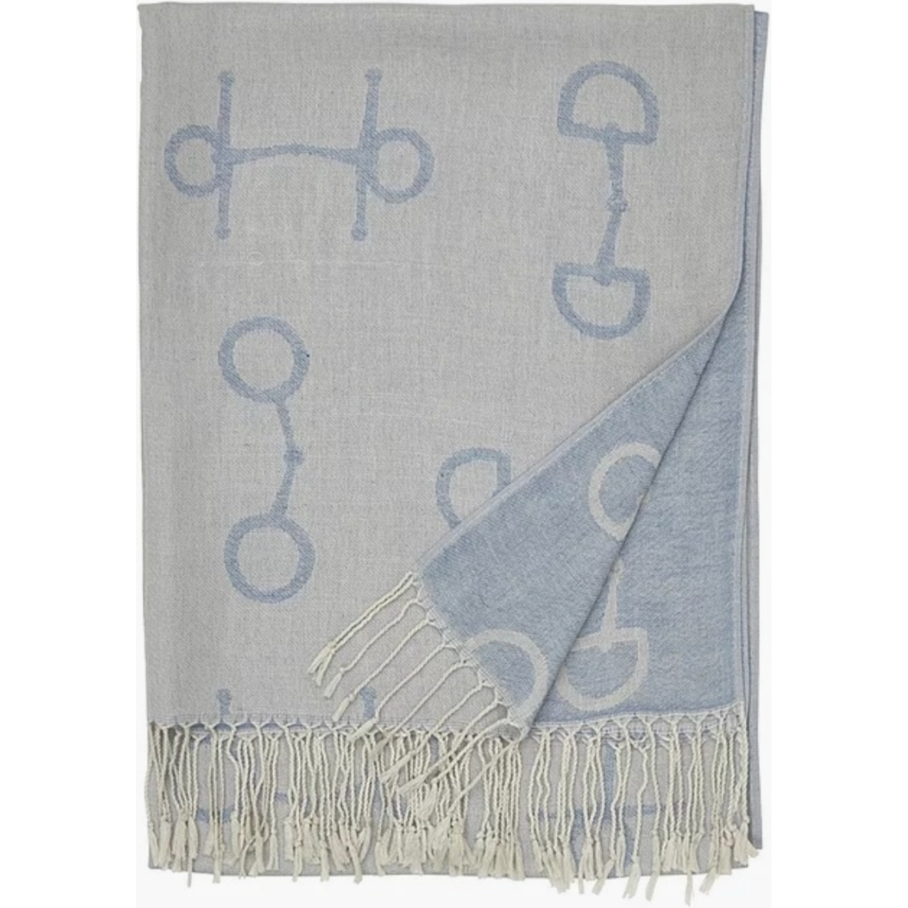 Blue Snaffle Bit Pashmina Scarf