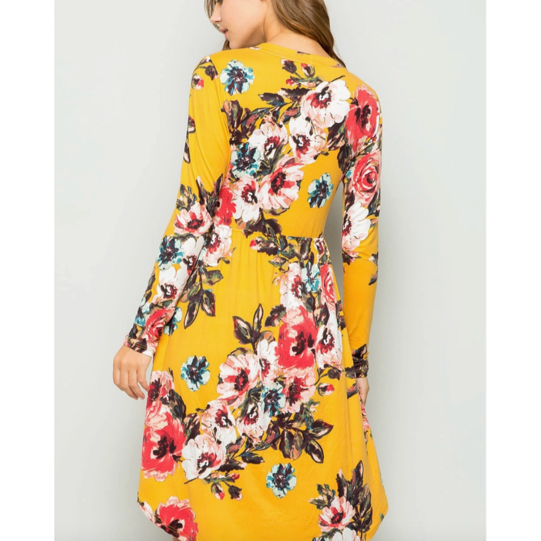 Wrap Top Curvy Fit Jersey Dress