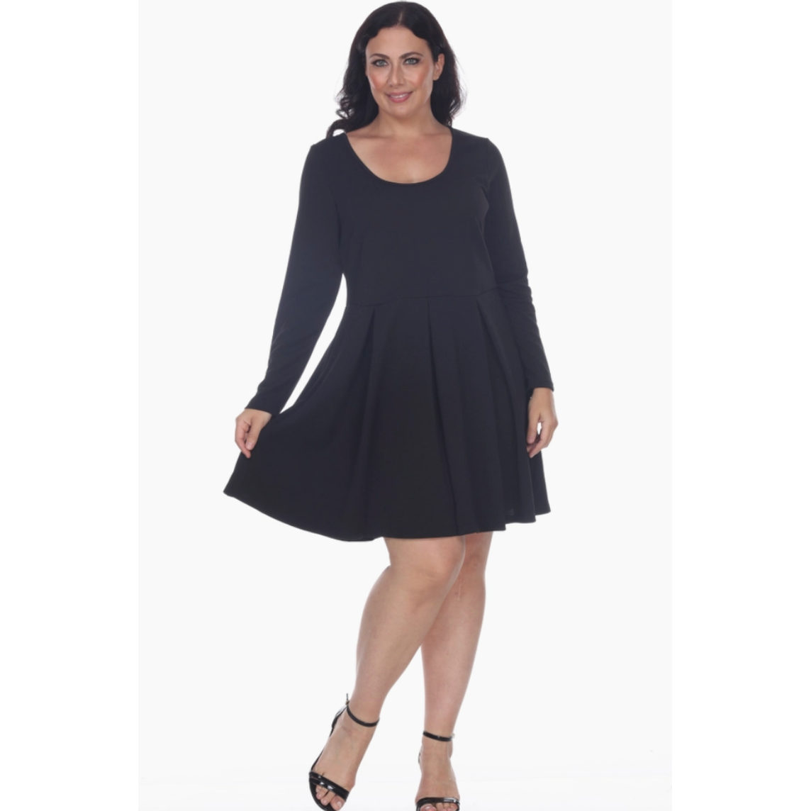 Navy Curvy Fit Swing Dress