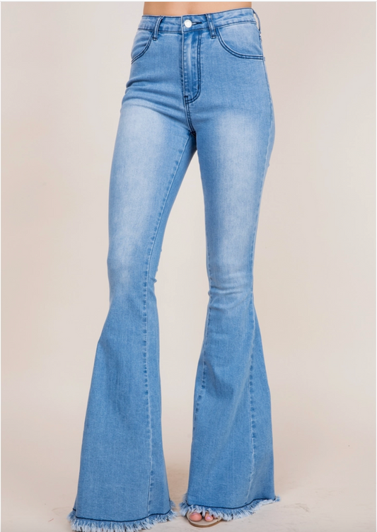 Light Wash Super Flare Bellbottom Jeans