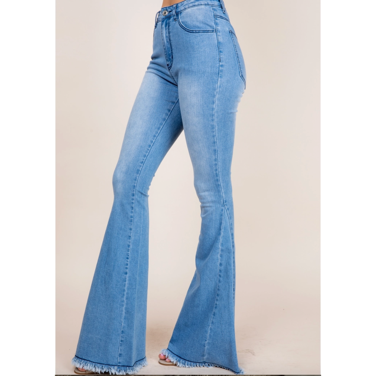 Light Wash Super Flare Bellbottom Jeans