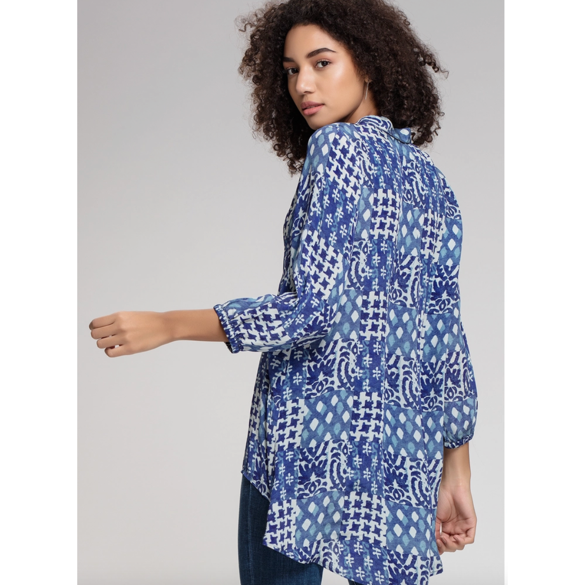 Indigo Blues Curvy Fit Blouse