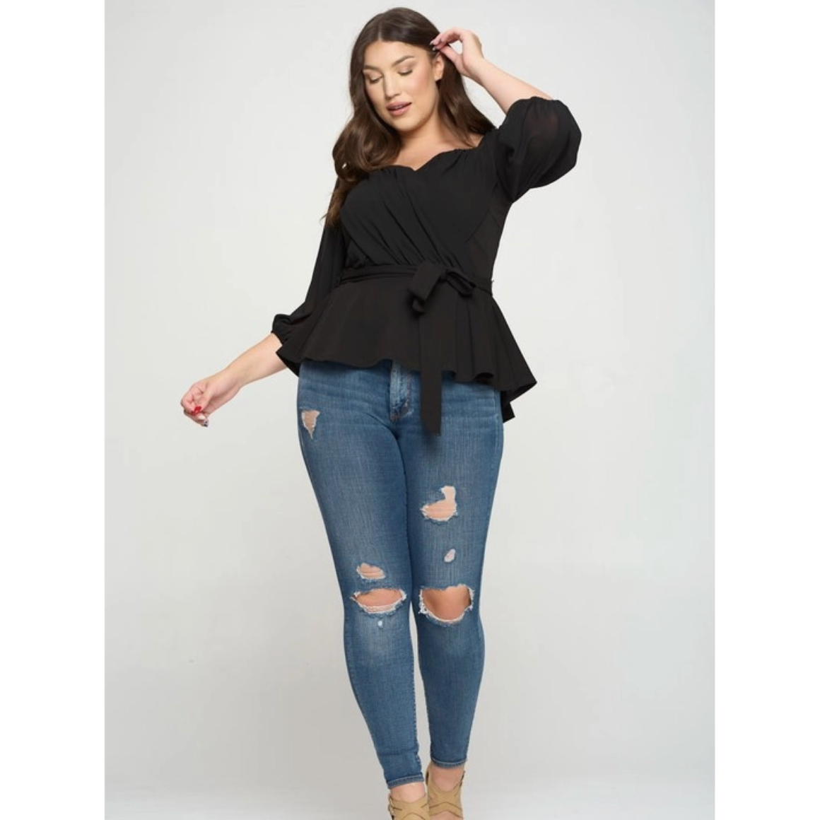 Sweetheart Curvy Fit Blouse