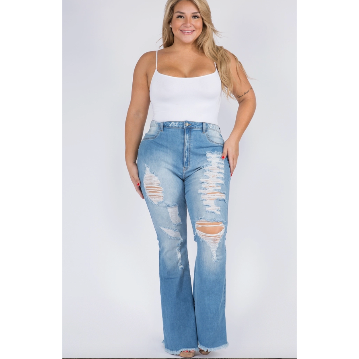 Lindsay Curvy Fit Super Stretch Lite Wash Jeans