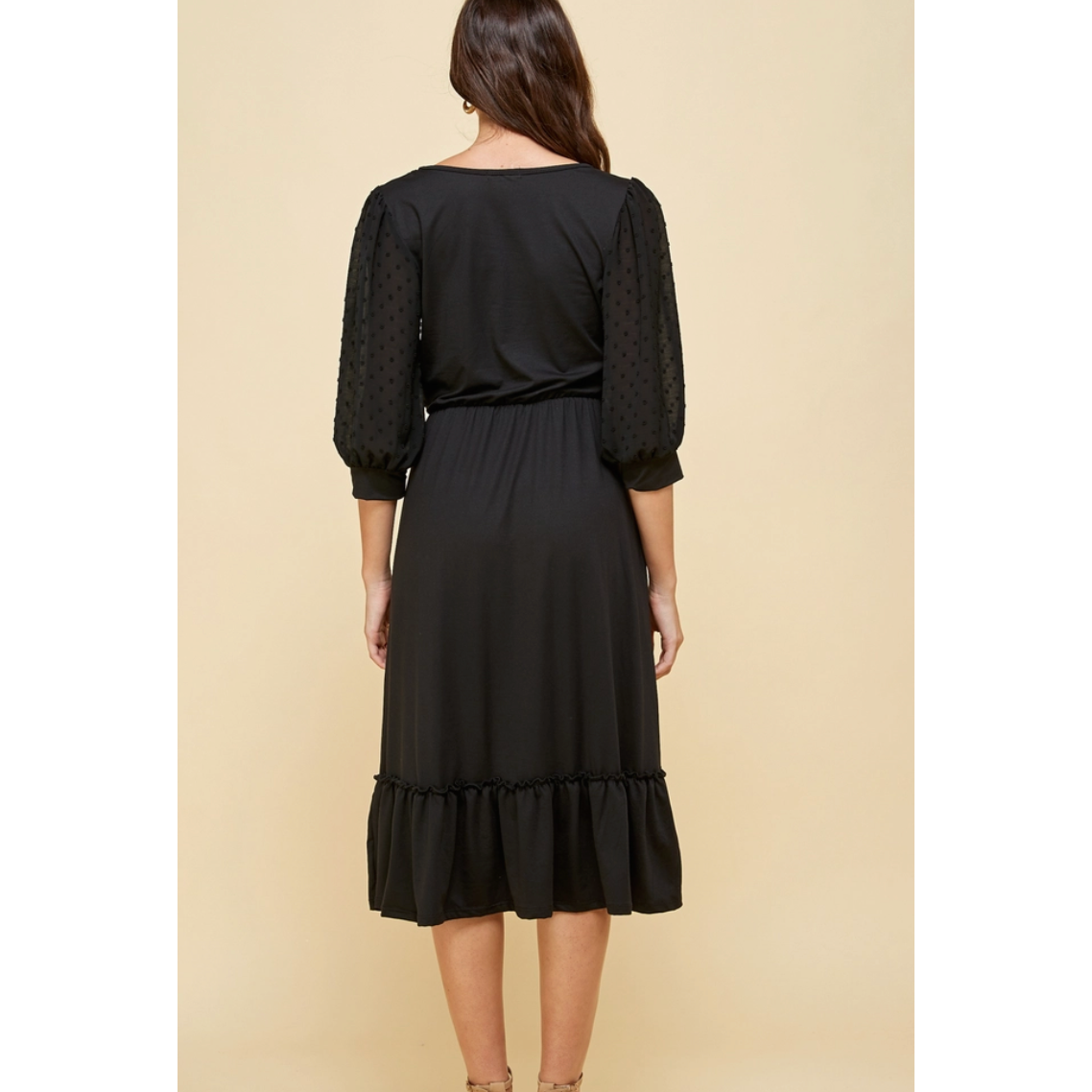 Classic Black Midi Dress